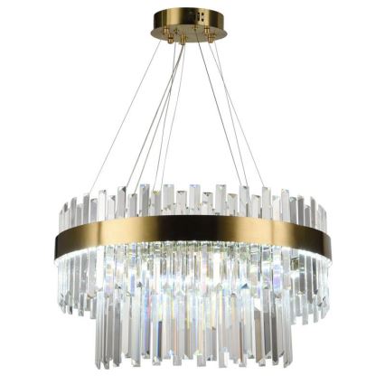 Candelabro suspenso de cristal LED com regulação LED/80W/230V 3000-6500K + controlo remoto