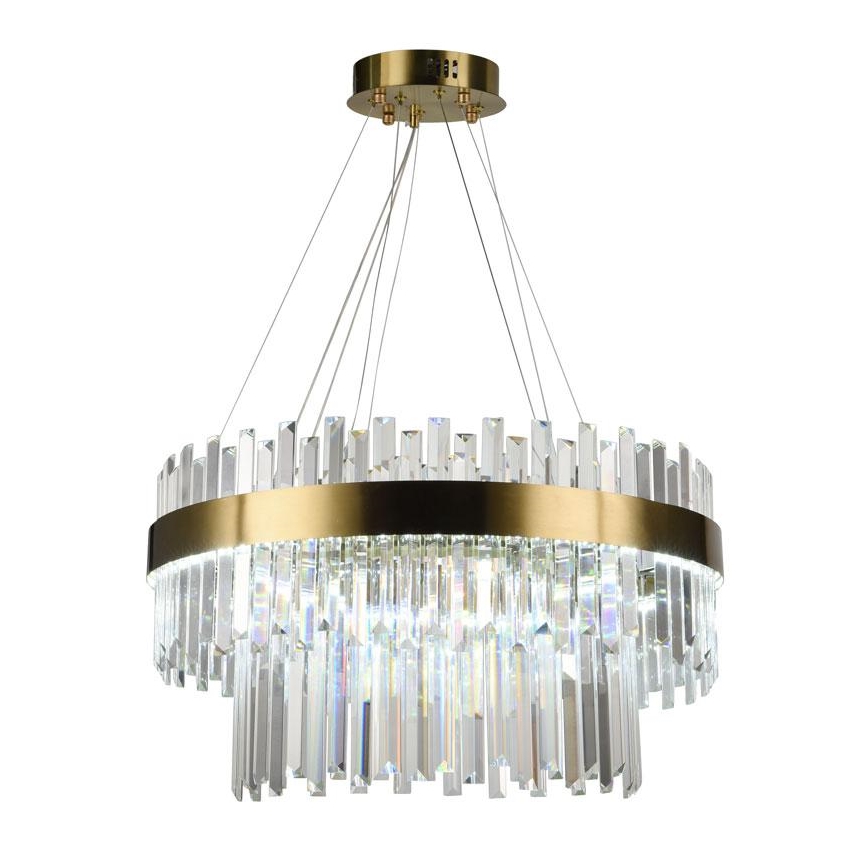 Candelabro suspenso de cristal LED com regulação LED/80W/230V 3000-6500K + controlo remoto