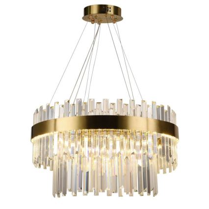 Candelabro suspenso de cristal LED com regulação LED/80W/230V 3000-6500K + controlo remoto