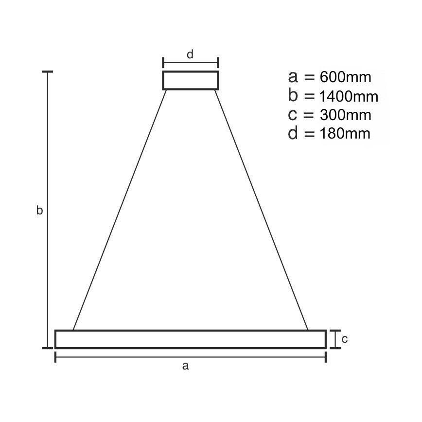 Candelabro suspenso de cristal LED com regulação LED/80W/230V 3000-6500K + controlo remoto