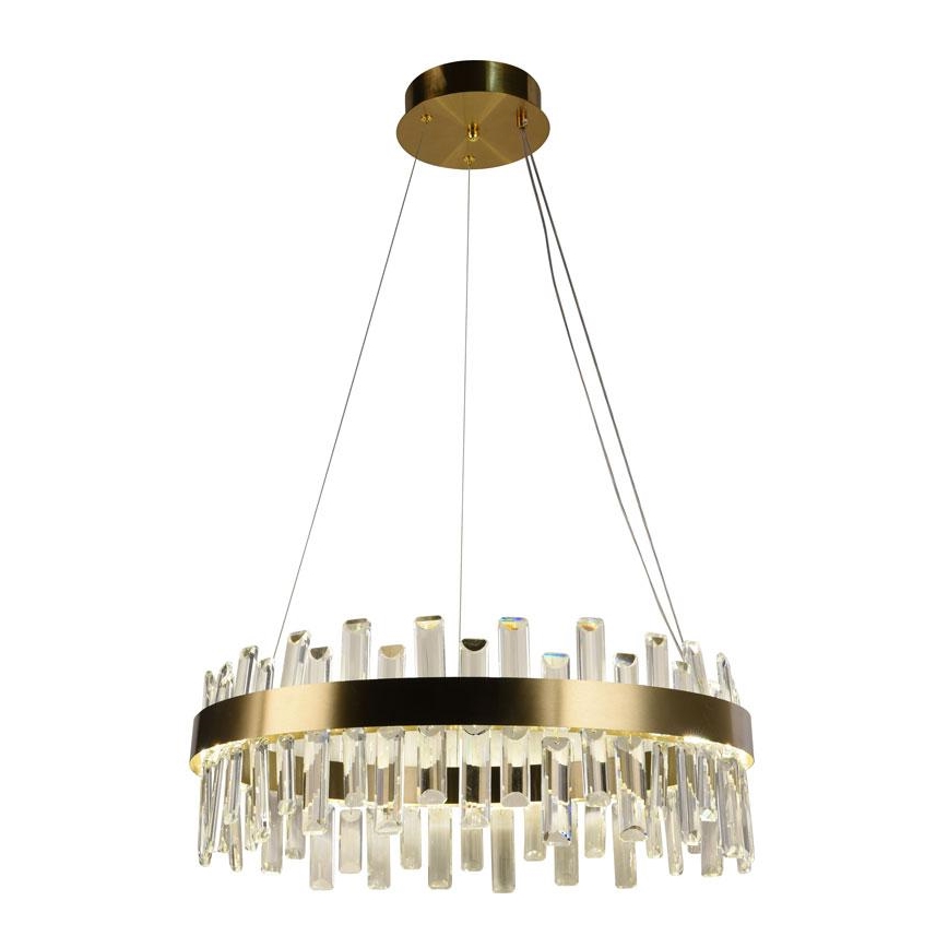 Candelabro suspenso de cristal LED com regulação LED/80W/230V 3000-6500K + controlo remoto