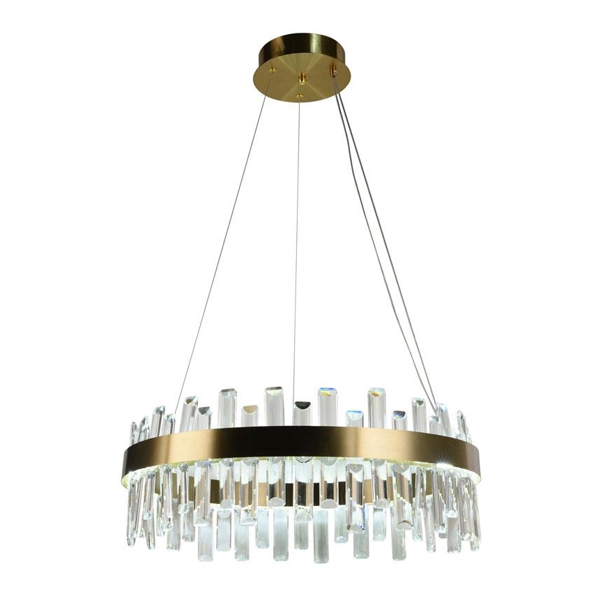 Candelabro suspenso de cristal LED com regulação LED/80W/230V 3000-6500K + controlo remoto