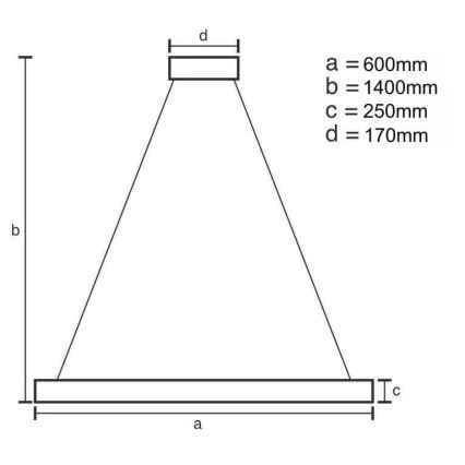 Candelabro suspenso de cristal LED com regulação LED/80W/230V 3000-6500K + controlo remoto