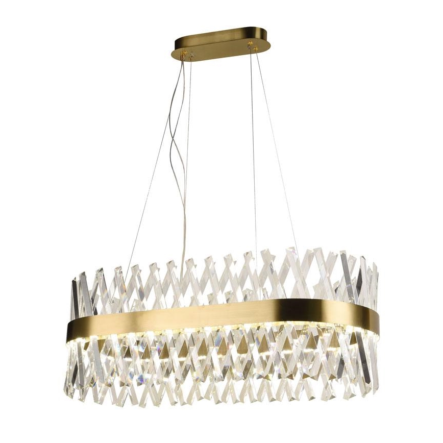 Candelabro suspenso de cristal LED com regulação LED/90W/230V 3000-6500K + controlo remoto