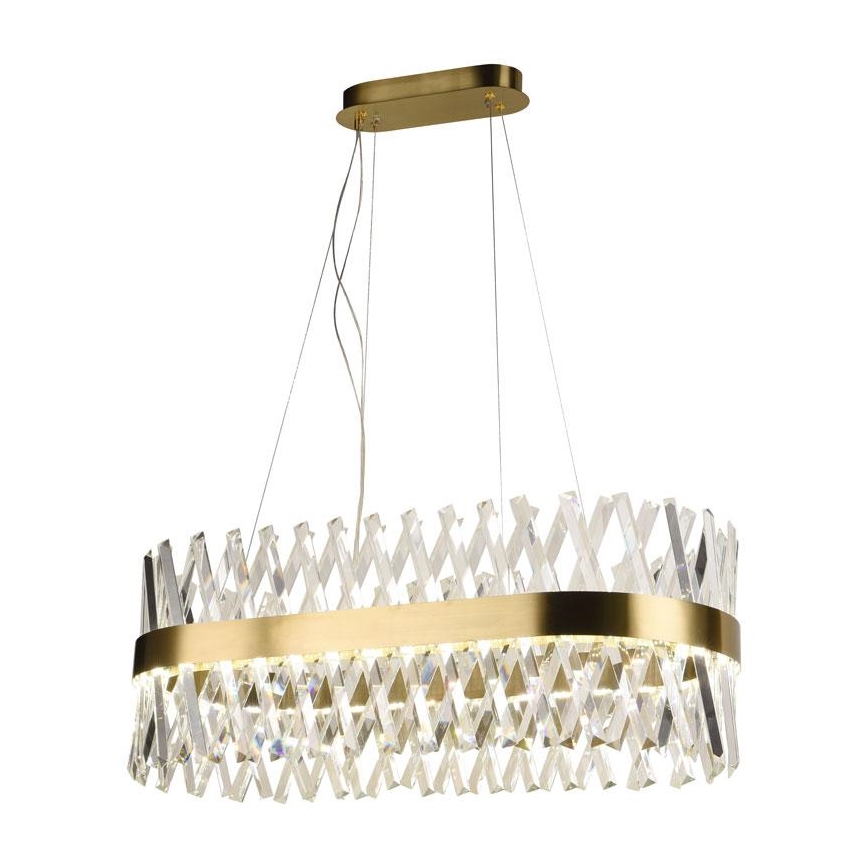 Candelabro suspenso de cristal LED com regulação LED/90W/230V 3000-6500K + controlo remoto