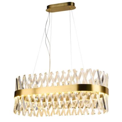 Candelabro suspenso de cristal LED com regulação LED/90W/230V 3000-6500K + controlo remoto