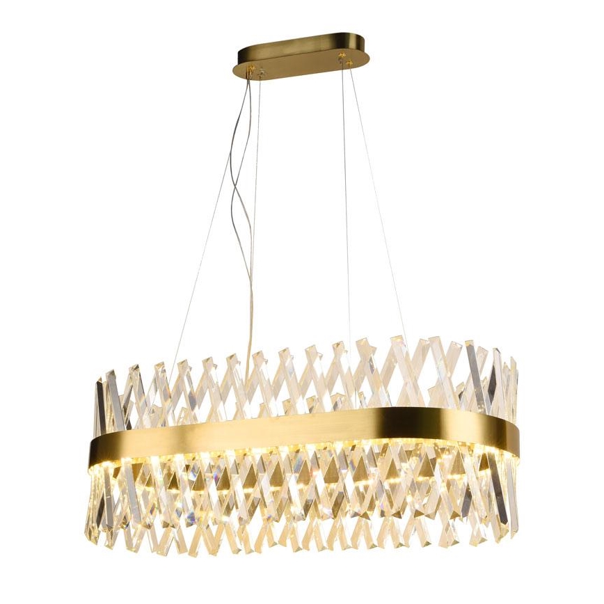 Candelabro suspenso de cristal LED com regulação LED/90W/230V 3000-6500K + controlo remoto