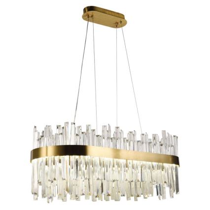 Candelabro suspenso de cristal LED com regulação LED/90W/230V 3000-6500K + controlo remoto