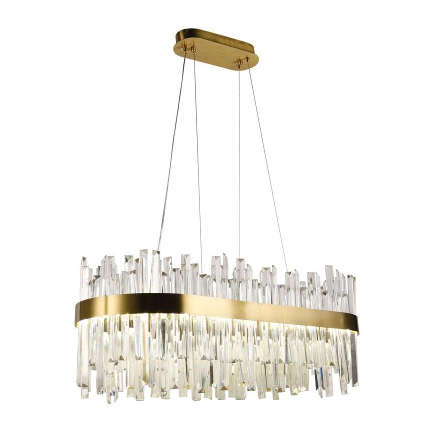 Candelabro suspenso de cristal LED com regulação LED/90W/230V 3000-6500K + controlo remoto