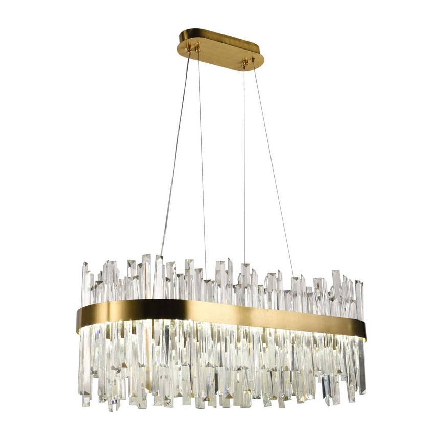 Candelabro suspenso de cristal LED com regulação LED/90W/230V 3000-6500K + controlo remoto