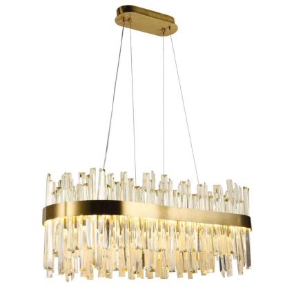 Candelabro suspenso de cristal LED com regulação LED/90W/230V 3000-6500K + controlo remoto