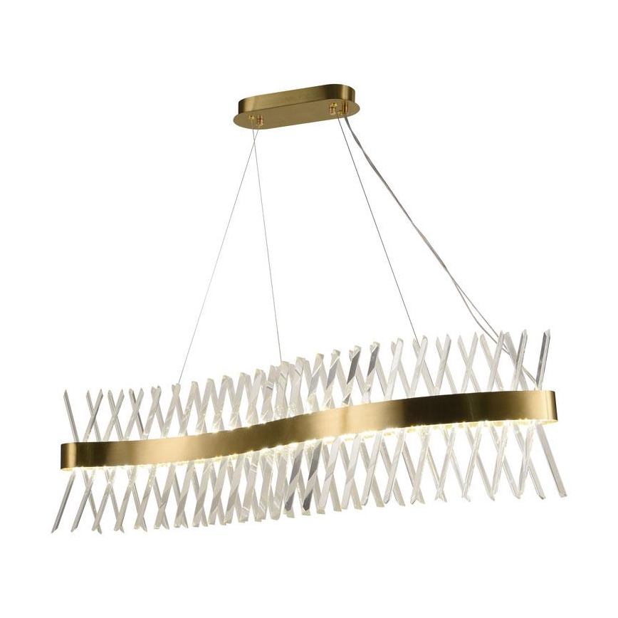 Candelabro suspenso de cristal LED com regulação LED/95W/230V 3000-6500K + controlo remoto