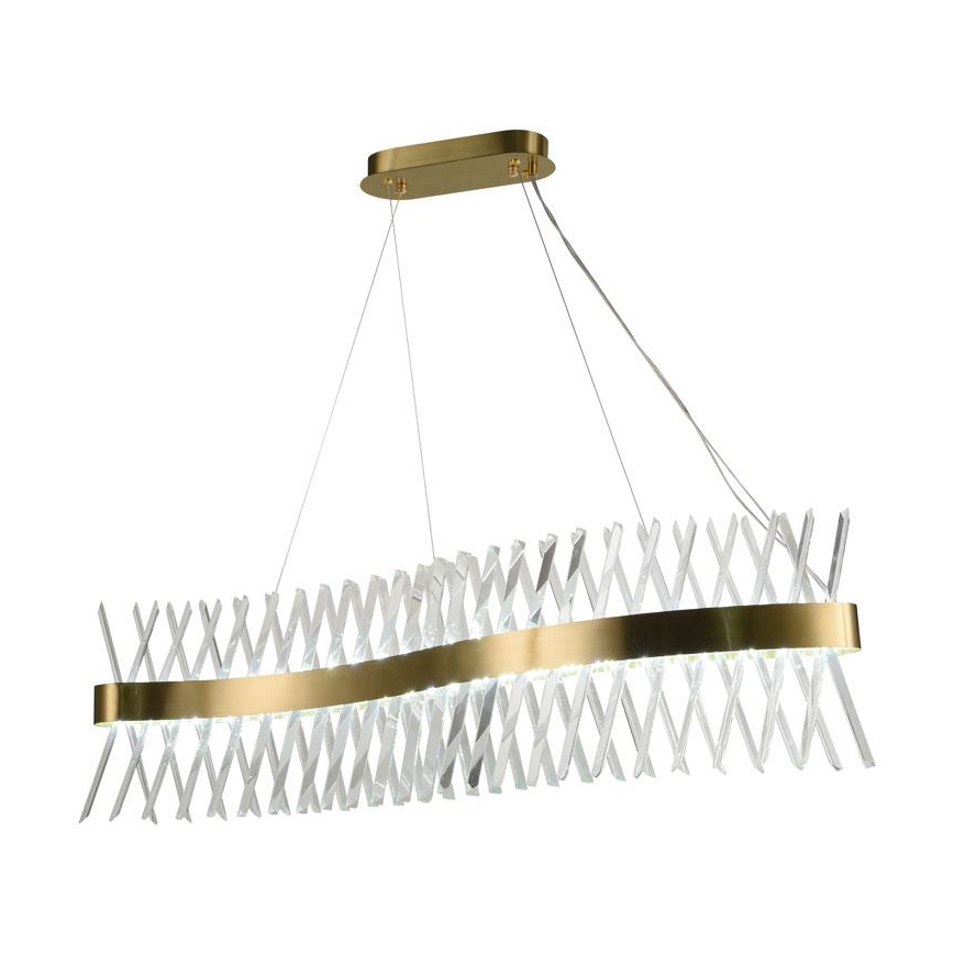 Candelabro suspenso de cristal LED com regulação LED/95W/230V 3000-6500K + controlo remoto