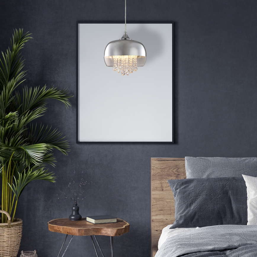 Candelabro Suspenso de Cristal LED LUNA 1xE14/40W/230V