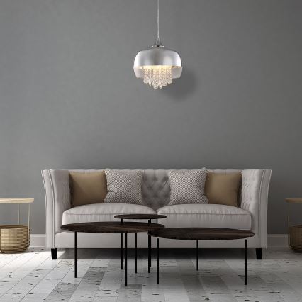 Candelabro Suspenso de Cristal LED LUNA 1xE14/40W/230V