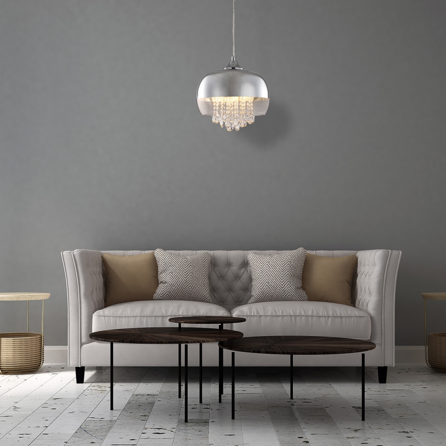 Candelabro Suspenso de Cristal LED LUNA 1xE14/40W/230V