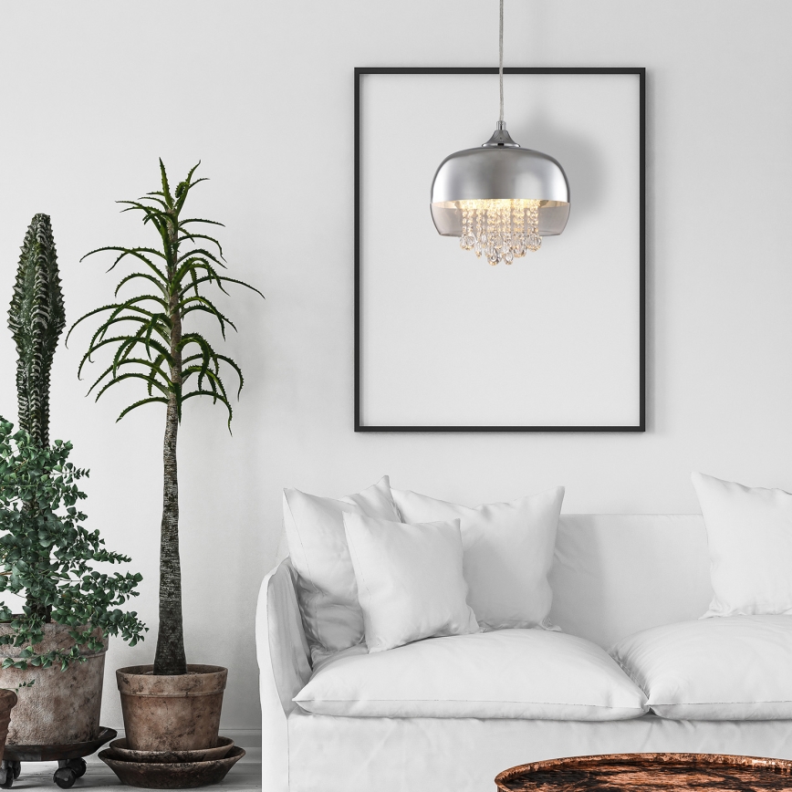 Candelabro Suspenso de Cristal LED LUNA 1xE14/40W/230V