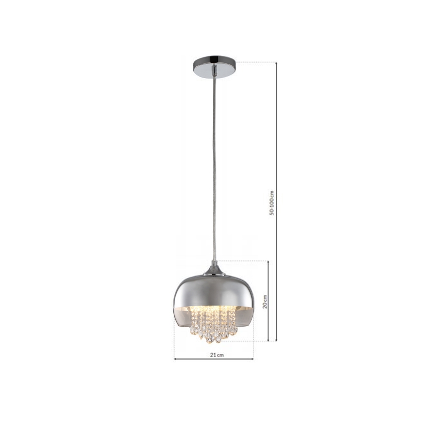 Candelabro Suspenso de Cristal LED LUNA 1xE14/40W/230V