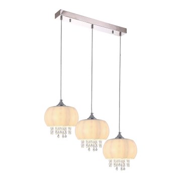 Candelabro Suspenso de Cristal LED NOVA 3xE14/40W/230V