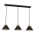 Candelabro suspenso DEMET 3xE27/60W/230V preto/dourado