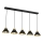 Candelabro suspenso DEMET 5xE27/60W/230V preto/dourado