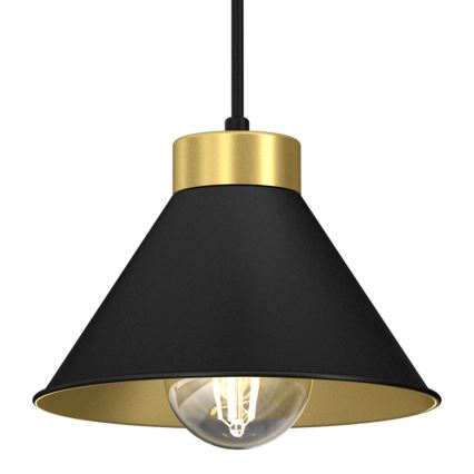 Candelabro suspenso DEMET 5xE27/60W/230V preto/dourado