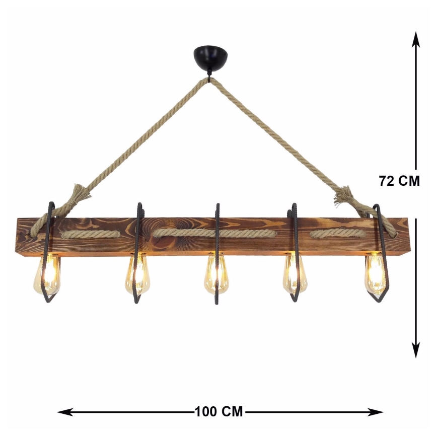 Candelabro suspenso DEMIR 5xE27/40W/230V