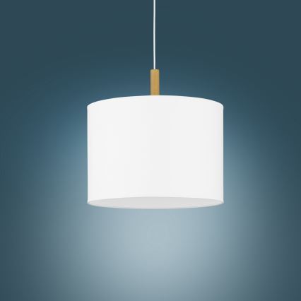 Candelabro suspenso DEVA 1xE27/25W/230V branco