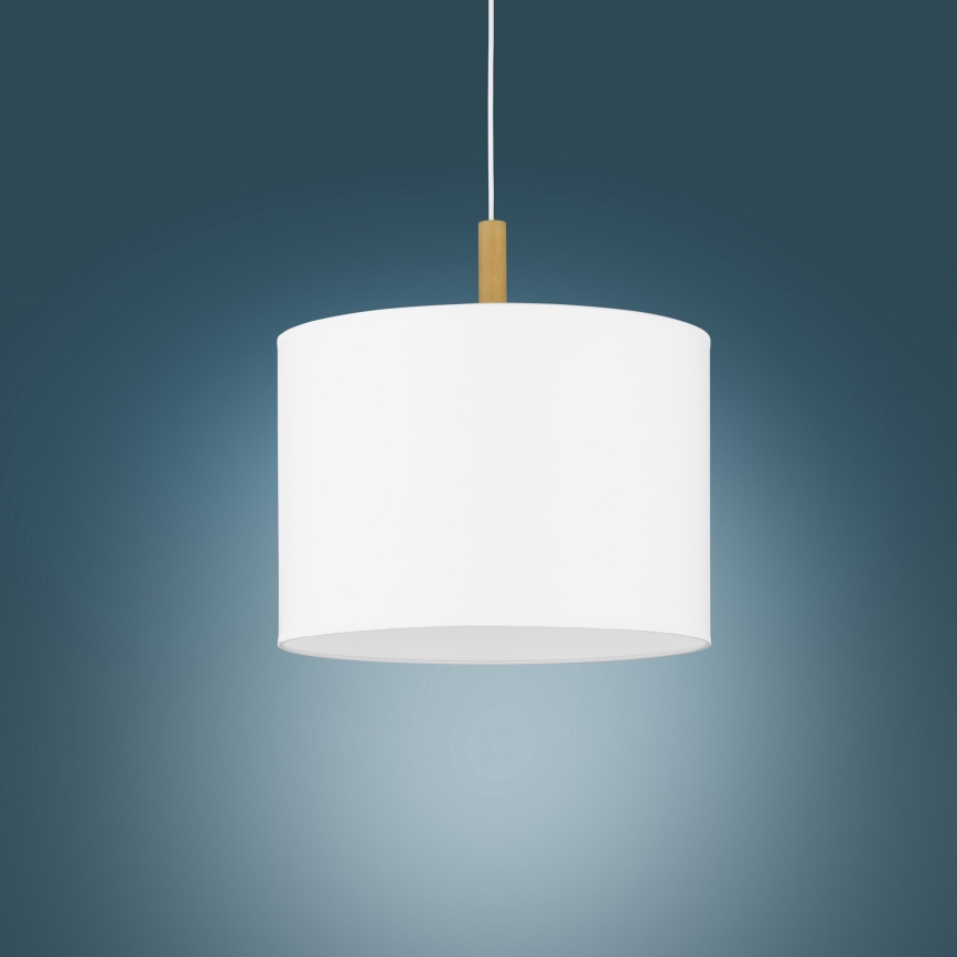 Candelabro suspenso DEVA 1xE27/25W/230V branco