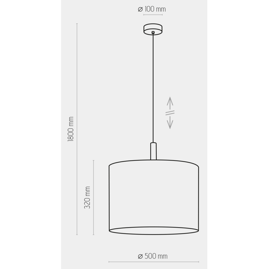Candelabro suspenso DEVA 1xE27/25W/230V branco