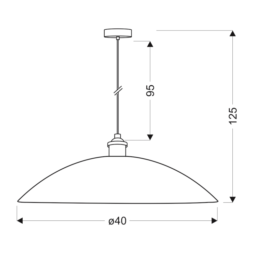 Candelabro suspenso DEXTER 1xE27/60W/230V
