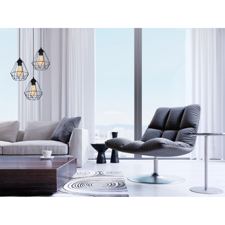 Candelabro suspenso DIAMENT 3xE27/60W/230V