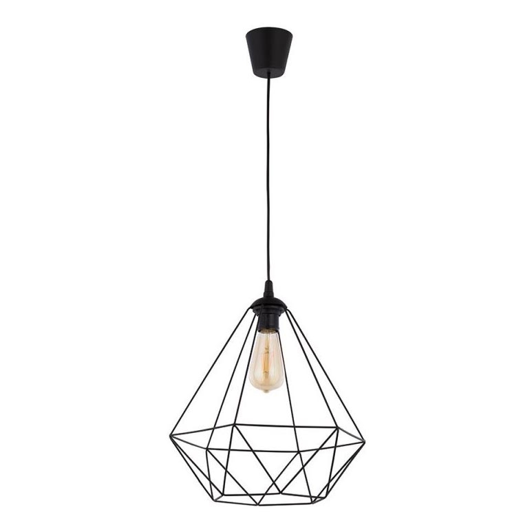Candelabro suspenso DIAMOND 1xE27/60W/230V preto