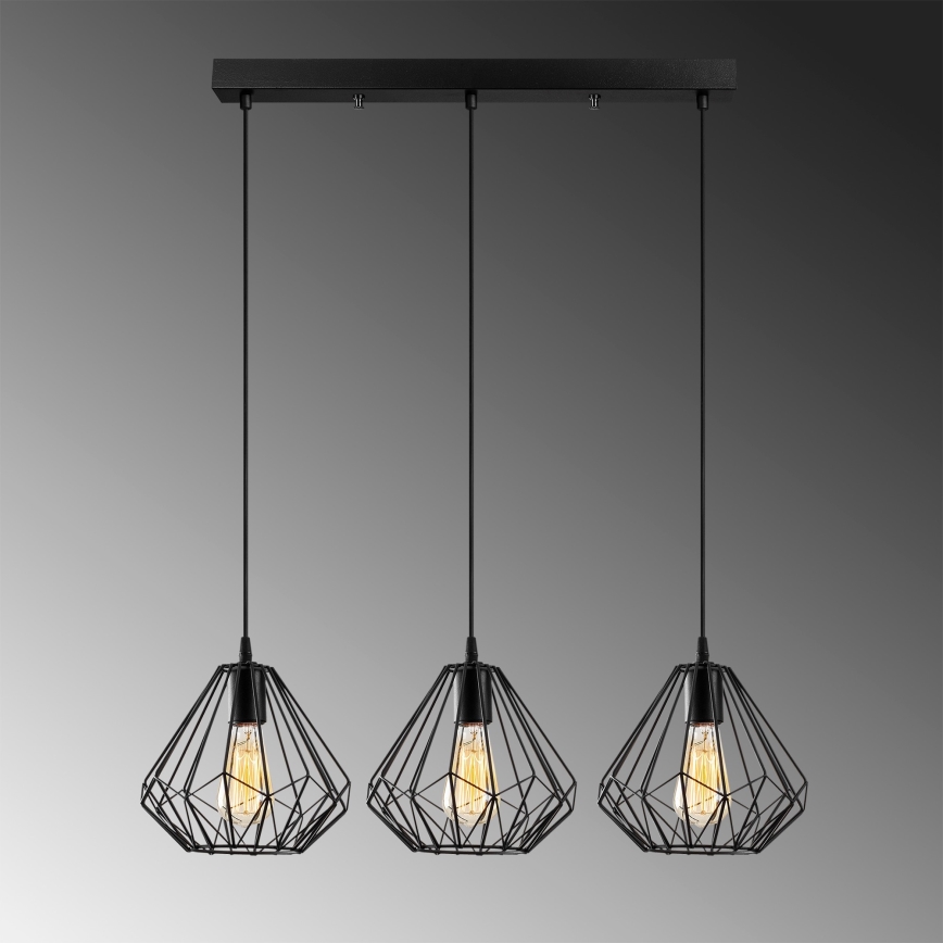 Candelabro suspenso DIAMOND 3xE27/100W/230V