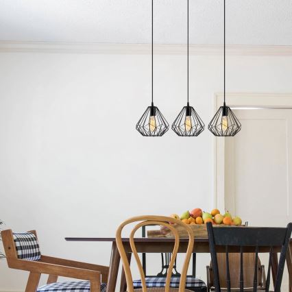 Candelabro suspenso DIAMOND 3xE27/100W/230V