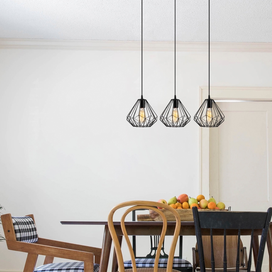 Candelabro suspenso DIAMOND 3xE27/100W/230V