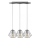 Candelabro suspenso DIAMOND 3xE27/60W/230V cinzento