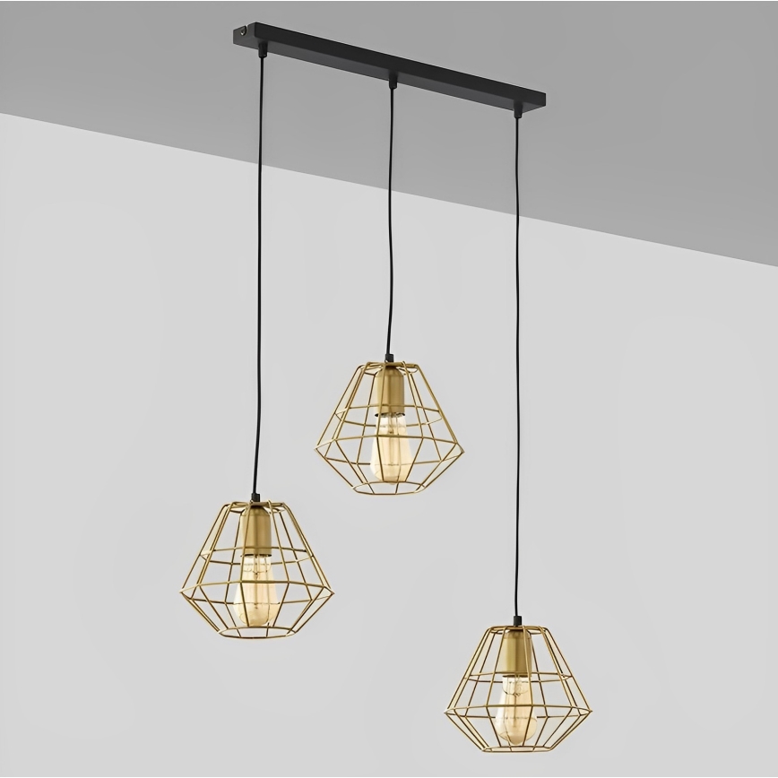 Candelabro suspenso DIAMOND 3xE27/60W/230V