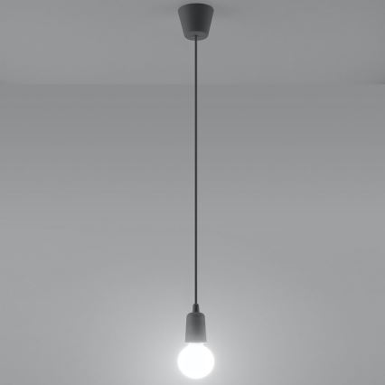 Candelabro suspenso DIEGO 1xE27/60W/230V cinzento