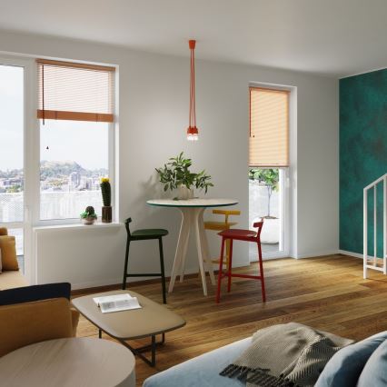 Candelabro suspenso DIEGO 1xE27/60W/230V laranja