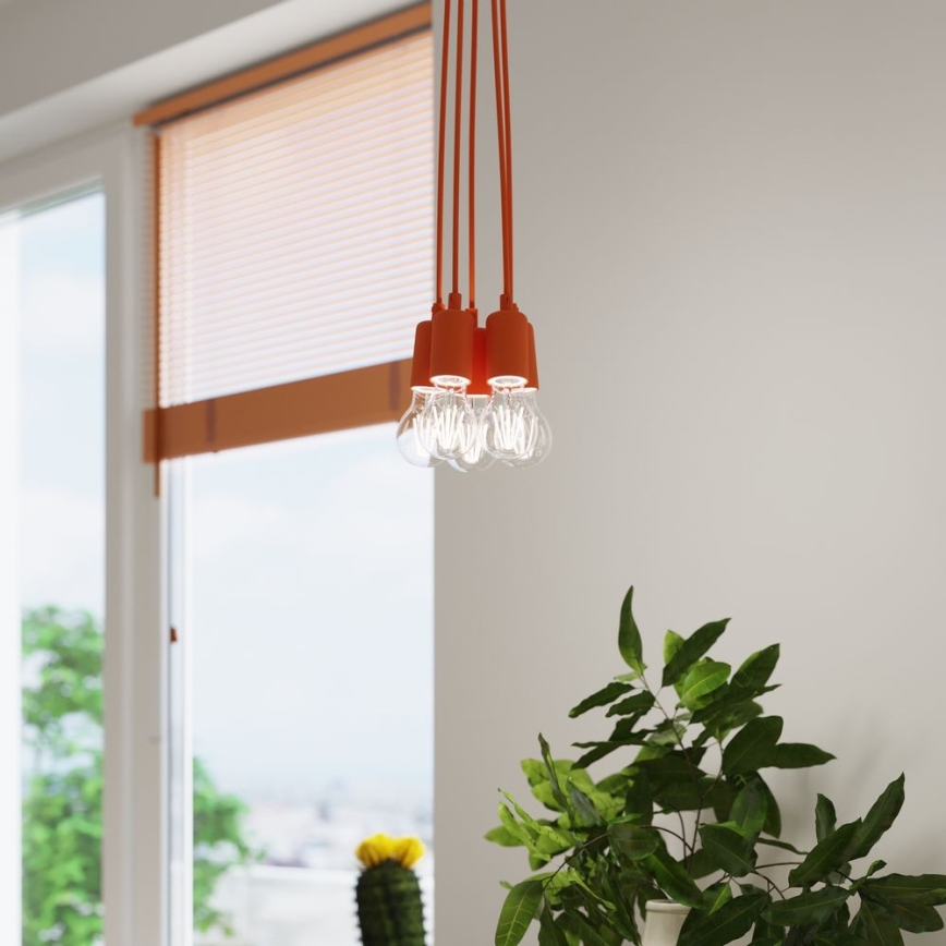 Candelabro suspenso DIEGO 1xE27/60W/230V laranja