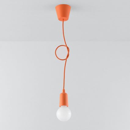 Candelabro suspenso DIEGO 1xE27/60W/230V laranja