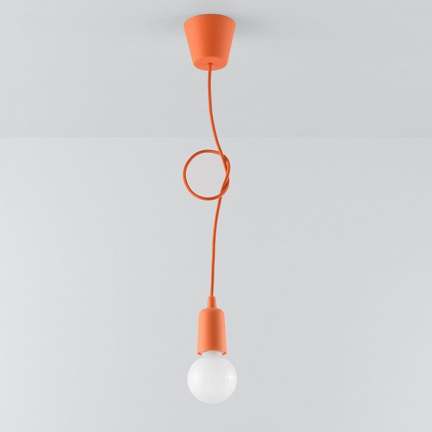 Candelabro suspenso DIEGO 1xE27/60W/230V laranja