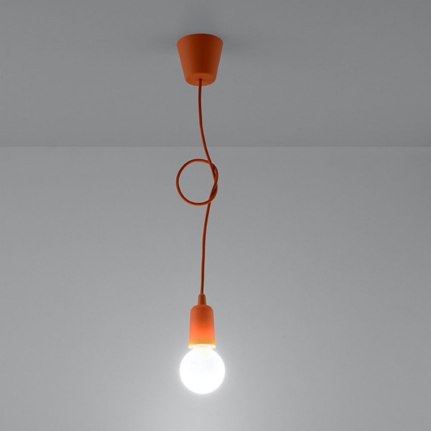 Candelabro suspenso DIEGO 1xE27/60W/230V laranja