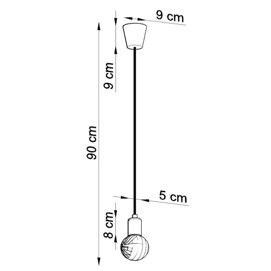 Candelabro suspenso DIEGO 1xE27/60W/230V verde