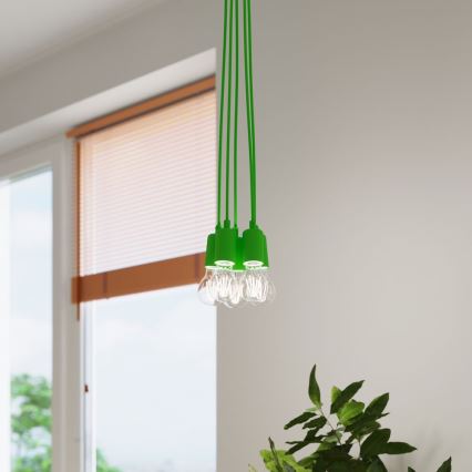 Candelabro suspenso DIEGO 1xE27/60W/230V verde