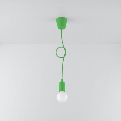 Candelabro suspenso DIEGO 1xE27/60W/230V verde