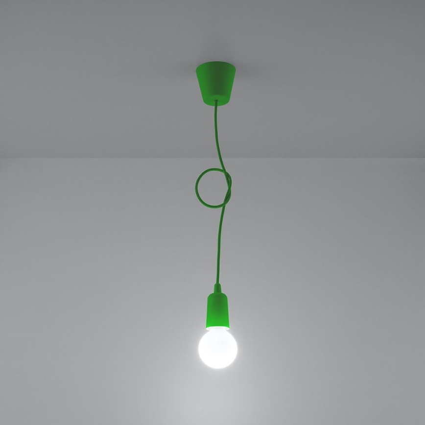 Candelabro suspenso DIEGO 1xE27/60W/230V verde