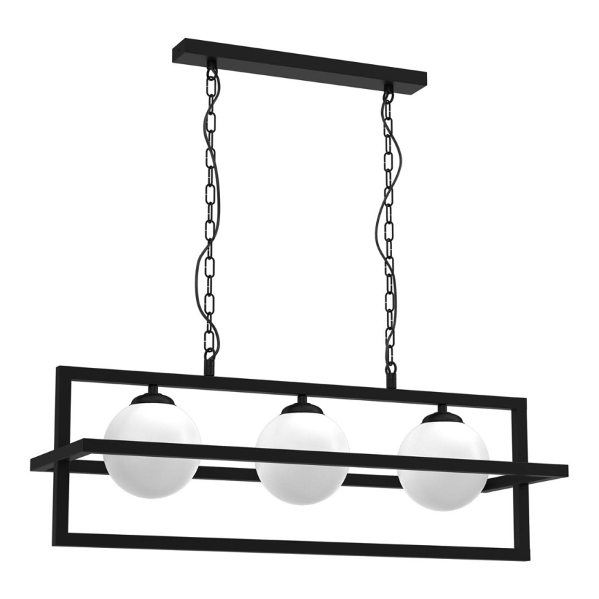 Candelabro suspenso DIEGO 3xE14/40W/230V preto
