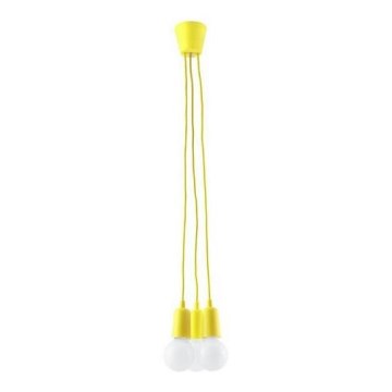 Candelabro suspenso DIEGO 3xE27/60W/230V amarelo